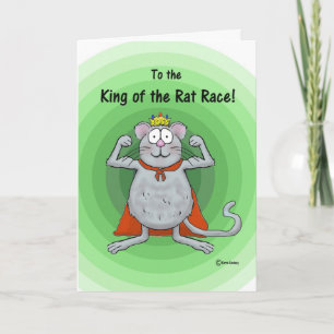 Happy Boss Boss's Day Whimsical Rat Race King Card