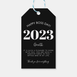 happy Boss day thank you message  Gift Tags