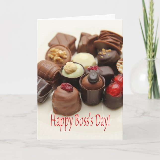 Happy Boss's Day Chocolates Card (Front)
