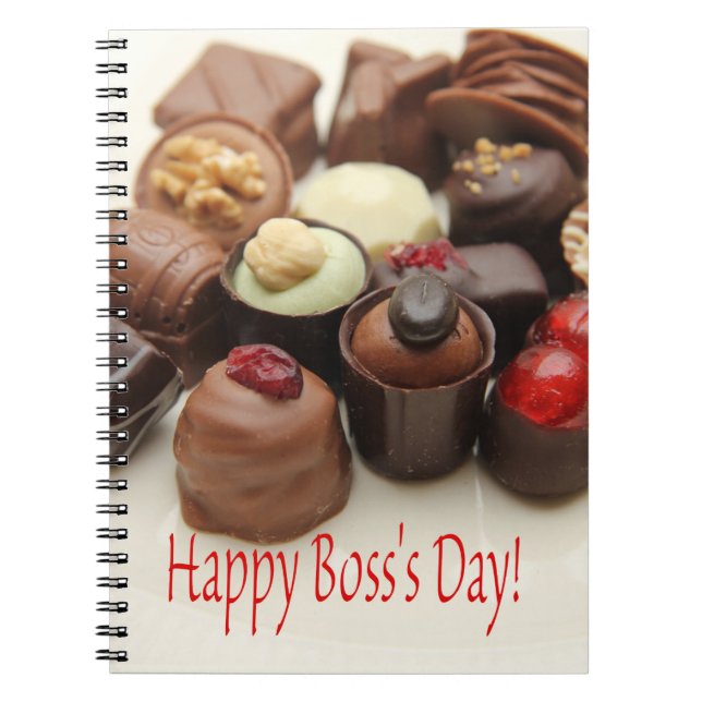 Happy Boss's Day Chocolates Notebook (Front)