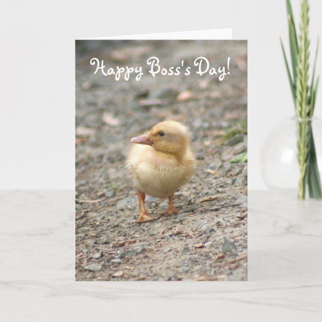 Happy Boss&#x27;s Day Duckling greeting card (Front)