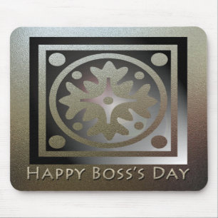 Happy Boss's Day Golden Classic Design Mouse Pad