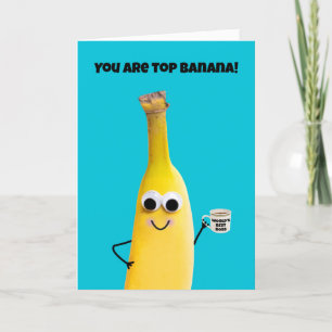 Happy Boss's Day Top Banana Humour  Holiday Card
