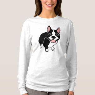 Happy Boston Terrier Women's Long Sleeve T-Shirt
