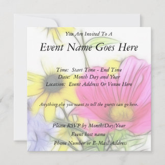 Happy Bouquet of Flowers Invitation