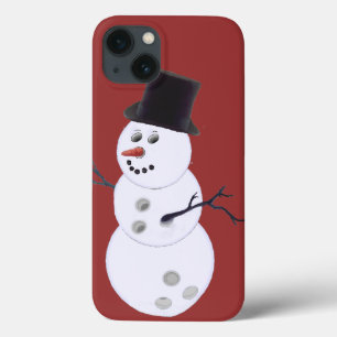 Happy Bowlidays Snowman iPhone 13 Case