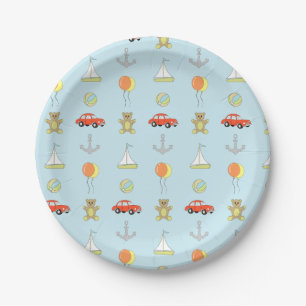 Happy boy paper plate