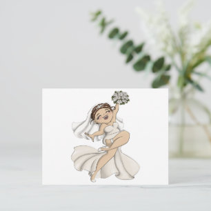 Happy Bride 10 Invitation Postcard