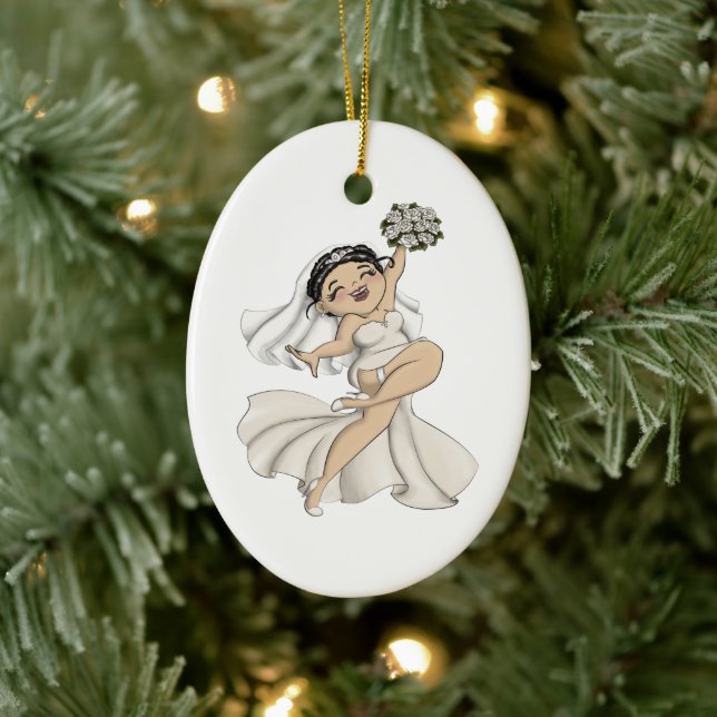 Happy Bride 11 Ceramic Tree Decoration (Tree)