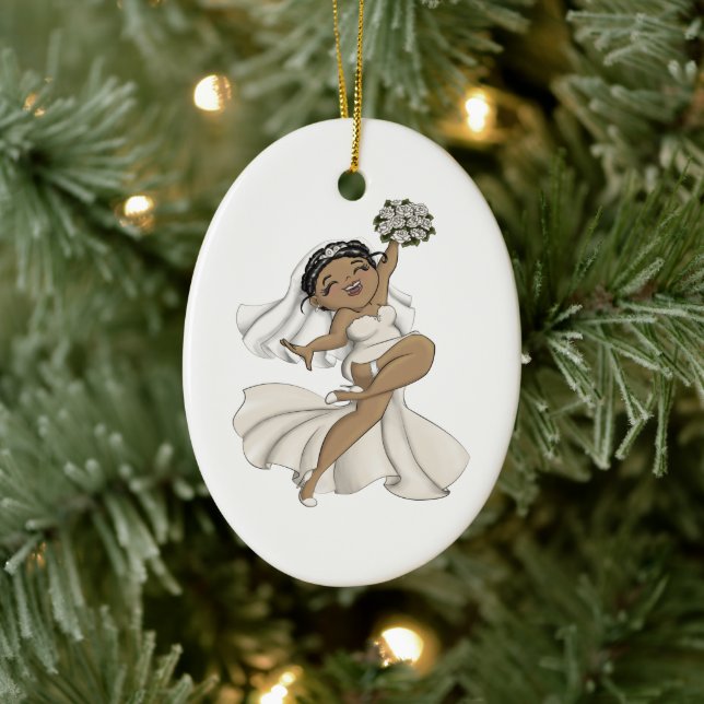 Happy Bride 11 Ceramic Tree Decoration (Tree)