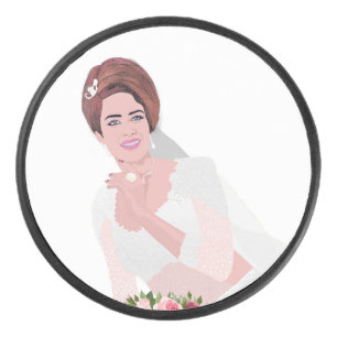 HAPPY BRIDE HOCKEY PUCK