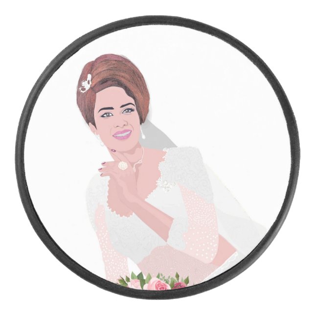 HAPPY BRIDE HOCKEY PUCK (Front)