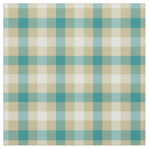Happy bright beautiful blue tartan pattern modern  fabric