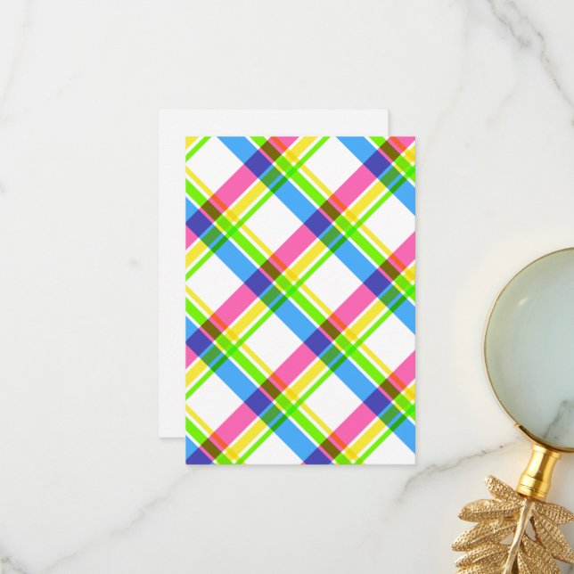 Happy & Bright folded thank you cards (Front/Back In Situ)