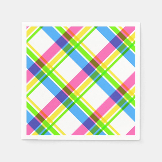 Happy & Bright Plaid Napkins (Front)