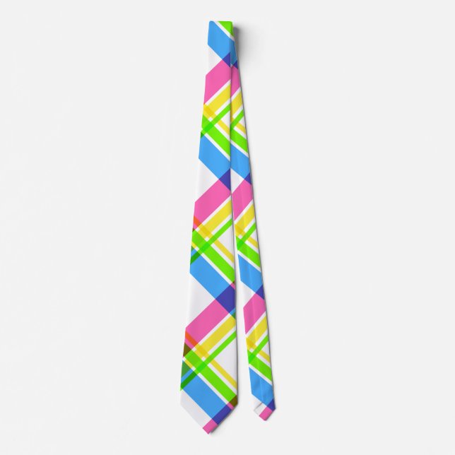 Happy & Bright Plaid Neck Tie (Front)