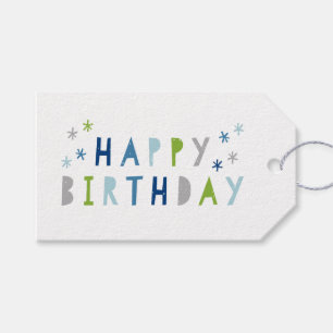 Happy brithday gift tag pack of 10