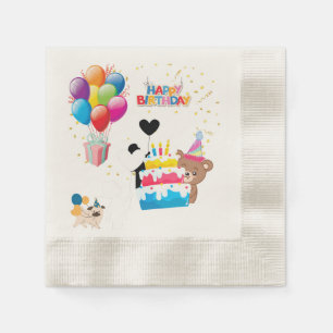 Happy Brithday's Napkin