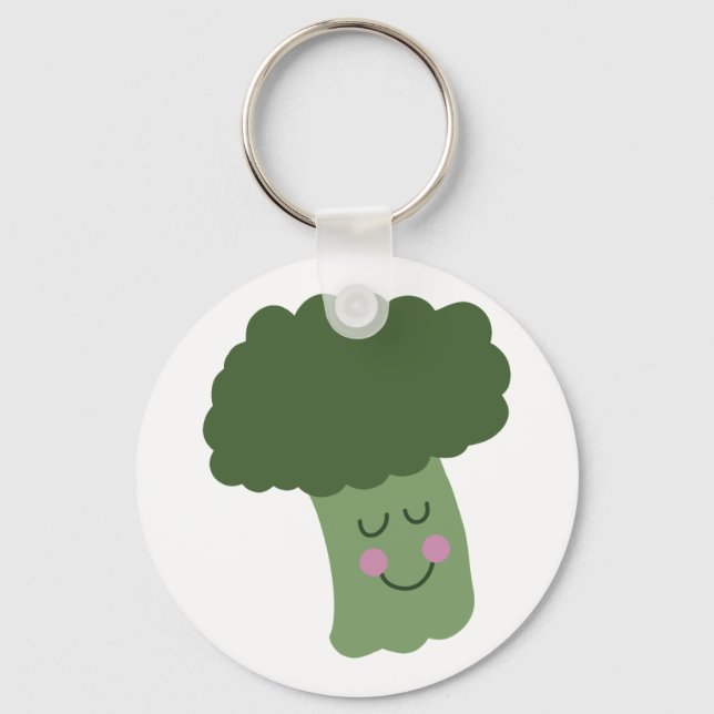 Happy Broccoli Key Ring (Front)