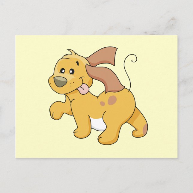 Happy Brown Dog Tshirts and Gifts Postcard (Front)