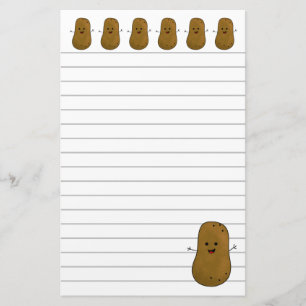 Happy Brown Potato Stationery