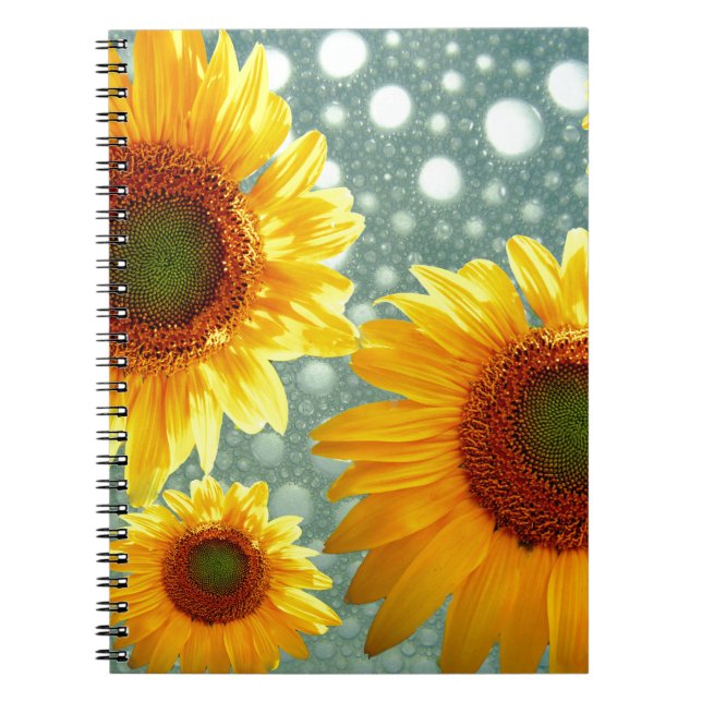 Happy Bubbly Sunflowers Notebook (Front)