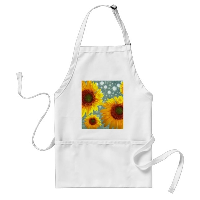 Happy Bubbly Sunflowers Standard Apron (Front)