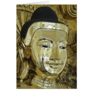 Happy Buddha Meditating Praying Eyes Open