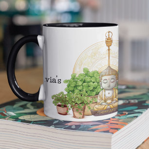 Happy Buddha Plants   Garden Scene Mug