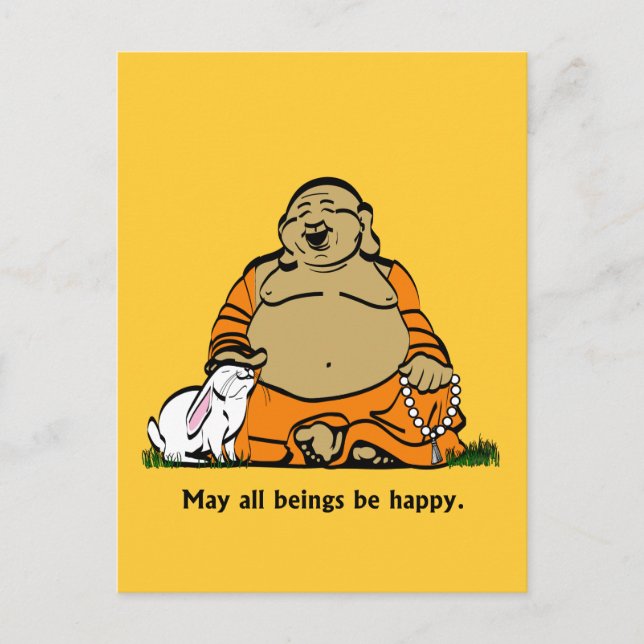 HAPPY BUDDHA POSTCARD (Front)