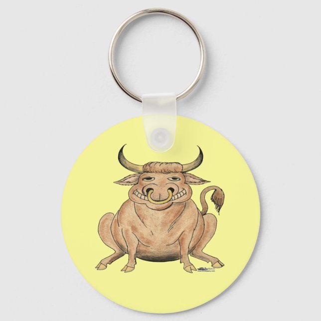 Happy Bull Key Ring (Front)