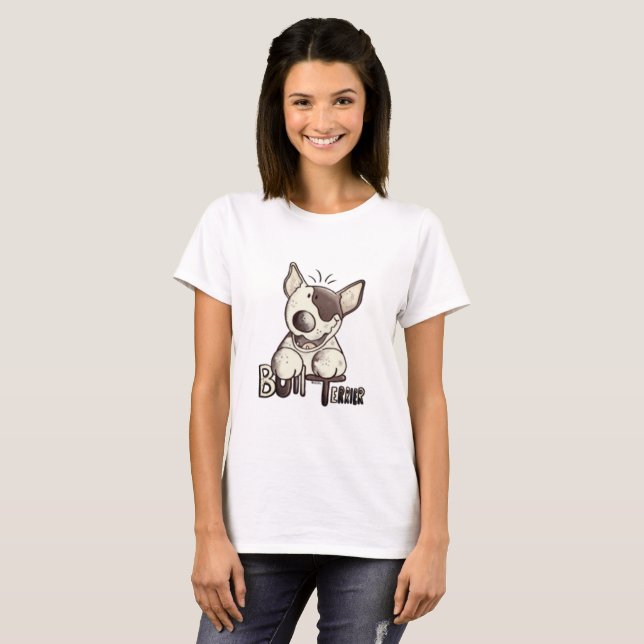 Happy Bull Terrier T-Shirt (Front Full)