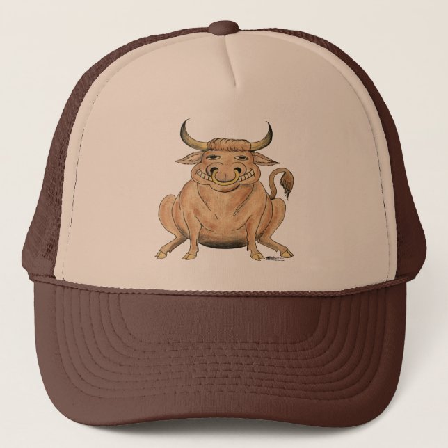Happy Bull Trucker Hat (Front)