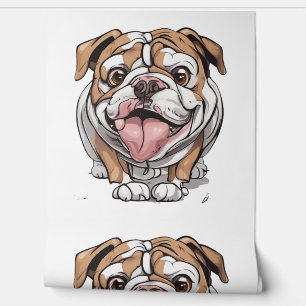 Happy Bulldog   Wallpaper