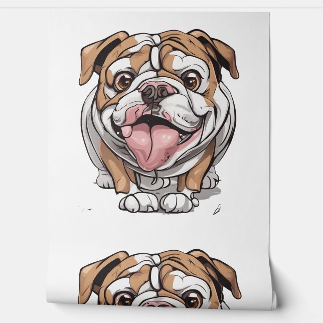 Happy Bulldog   Wallpaper (Unrolling)