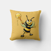 Happy Bumble Bee with a Scoop of Honey