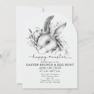 Happy Bunny Easter Brunch & Egg Hunt Invitation