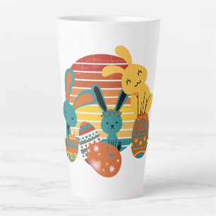 Happy Bunny, Easter Egg, Cute Latte Mug