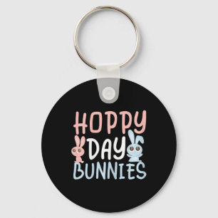 Happy Bunny Rabbit Hoppy Day Bunnies Funny  Key Ring