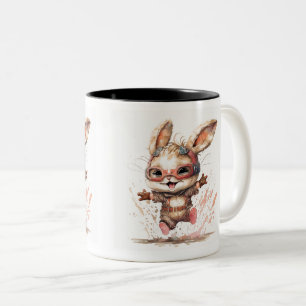 Happy Bunny Two-Tone Mug, 11 oz Coffee Mug