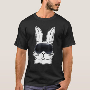 Happy Bunny With VR Glasses Metaver Easter Day Dad T-Shirt
