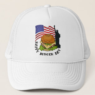 Happy burger day trucker hat