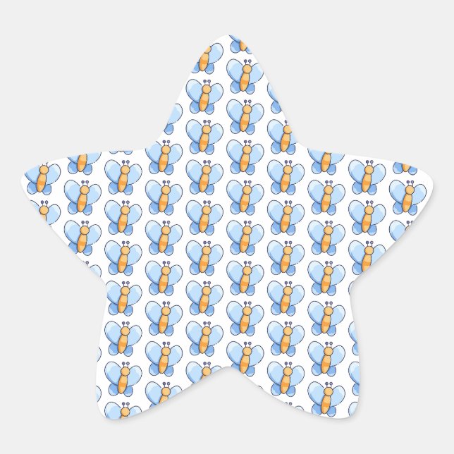 Happy Butterfly Baby Shower Stickers (Front)