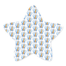 Happy Butterfly Baby Shower Stickers
