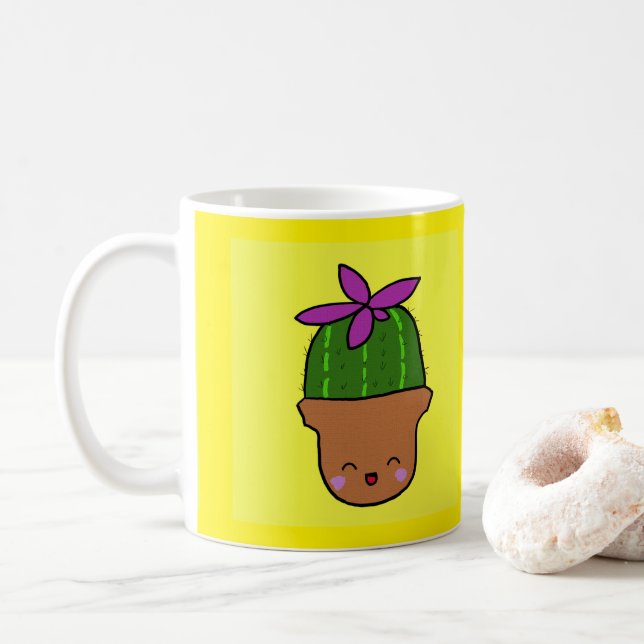 Happy Cacti mug (With Donut)