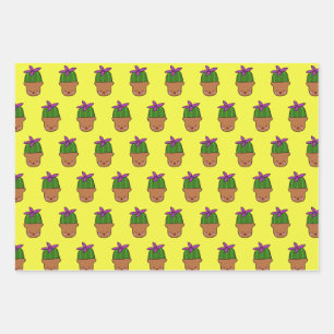 Happy Cacti Wrapping paper