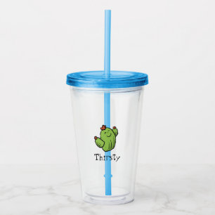 Happy Cactus Acrylic Tumbler