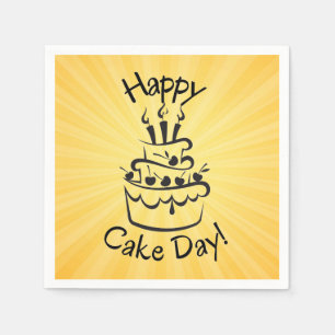 Happy Cake Day Button Napkin