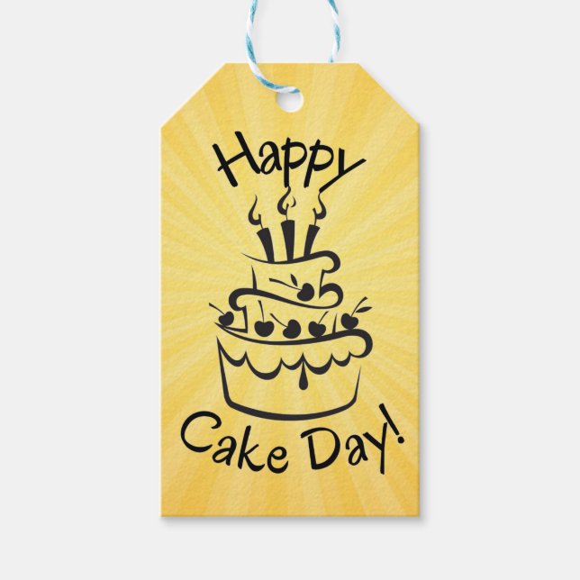 Happy Cake Day  Gift Tag (Front)