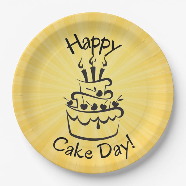 Happy Cake Day  Paper Plate (Front)